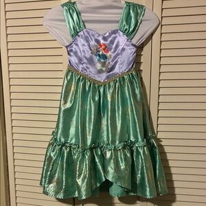 Disney Park Mermaid Ariel/Sebastian Girls Costume Dress - Green and Purple (Sz4)